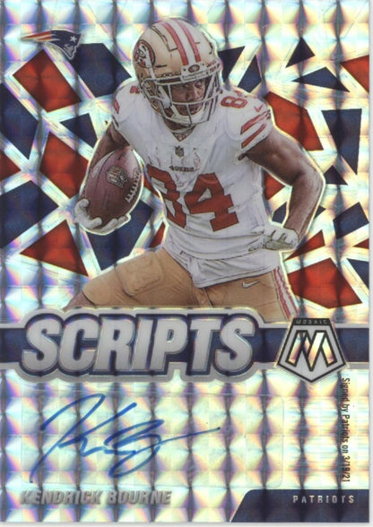 Kendrick Bourne 2021 Panini Mosaic Scripts Prizm Auto #S-KB