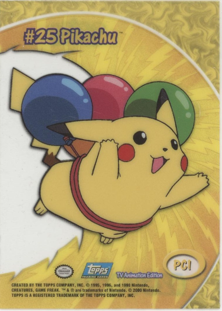 Pikachu Pokemon Topps Clear Card PC1 #25