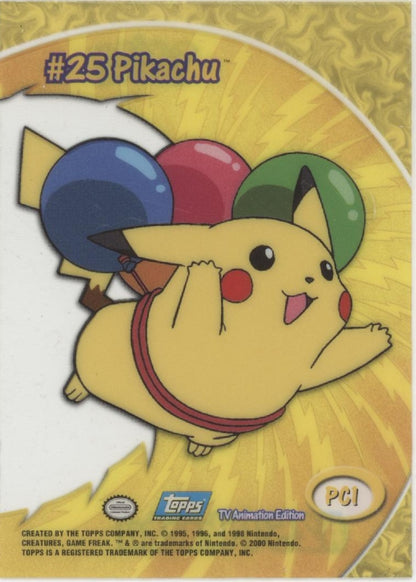 Pikachu Pokemon Topps Clear Card PC1 #25