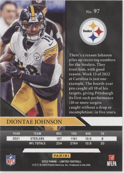 Diontae Johnson 2022 Panini Limited Purple 13/25 #97