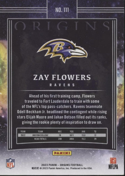 Zay Flowers 2023 Panini Origins RC #111 #1