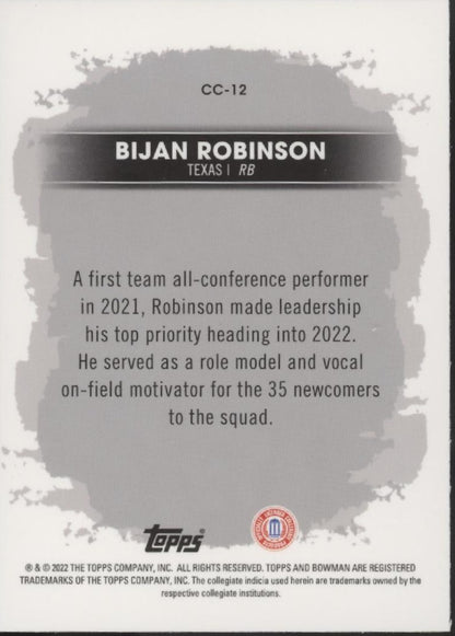 Bijan Robinson 2022 Bowman University Campus Captains Refractor #CC-12