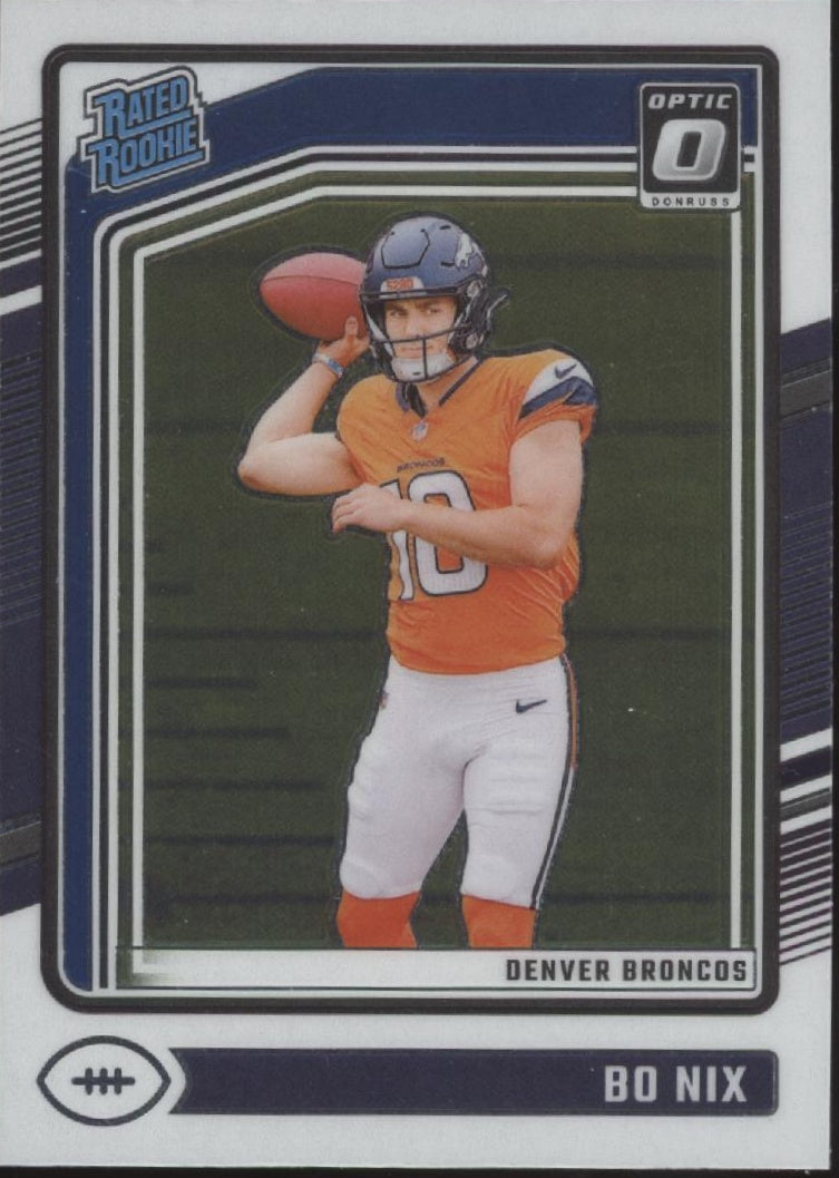 Bo Nix 2024 Panini Donruss Optic Rated Rookie RC #209 #3
