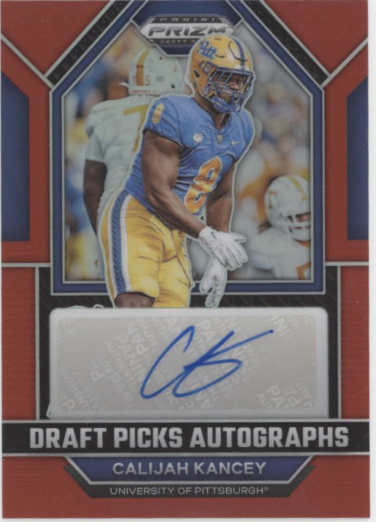 Caliah Kancey 2023 Panini Prizm Draft Picks Red Prizm Auto 017/199 #DPA-CAK