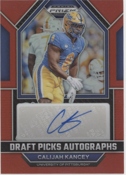 Caliah Kancey 2023 Panini Prizm Draft Picks Red Prizm Auto 017/199 #DPA-CAK