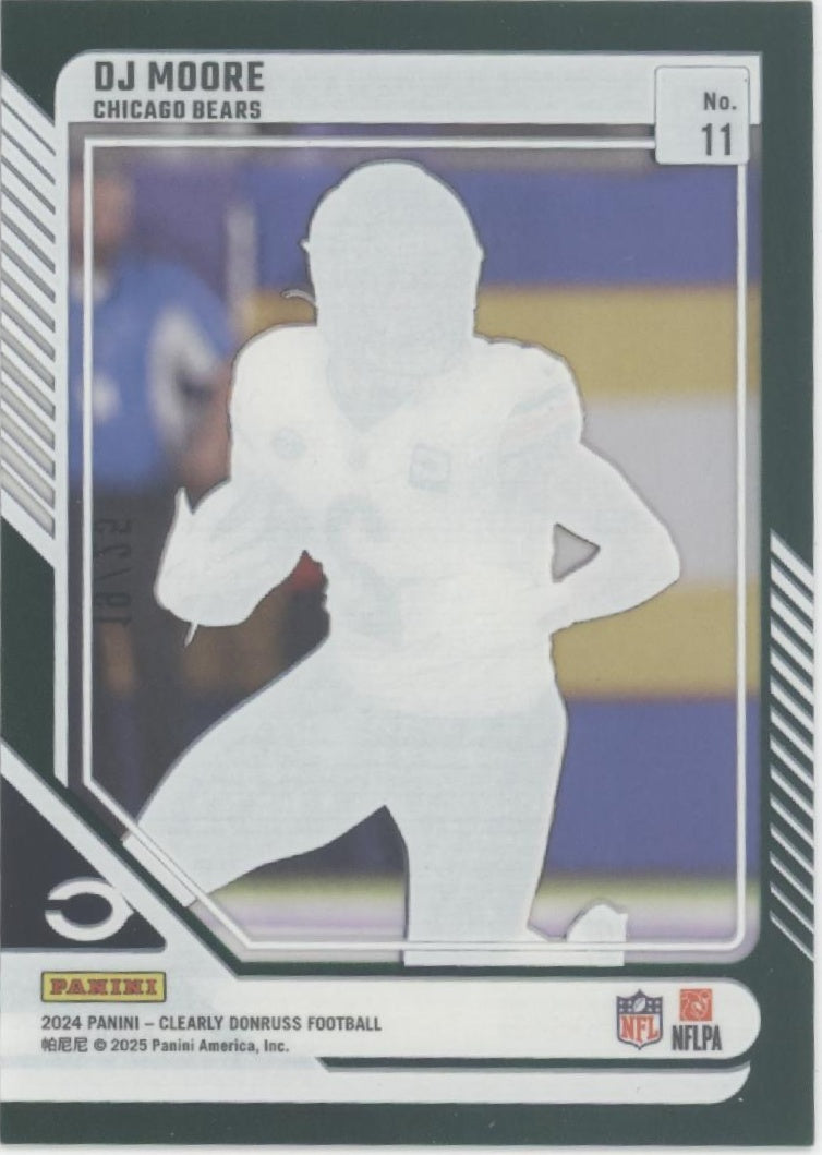 DJ Moore 2024 Panini Clearly Green 19/25 #11