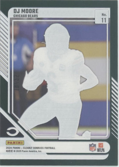DJ Moore 2024 Panini Clearly Green 19/25 #11