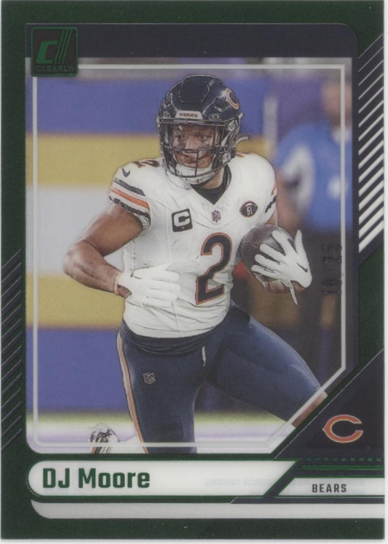 DJ Moore 2024 Panini Clearly Green 19/25 #11