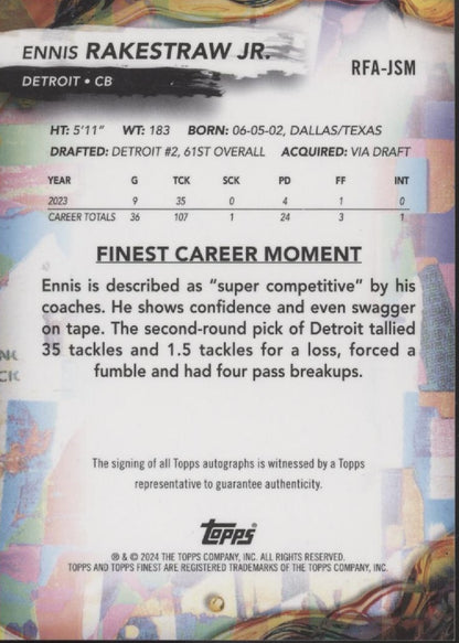 Ennis Rakestraw Jr. 2024 Topps Finest RC Auto #RFA-JSM