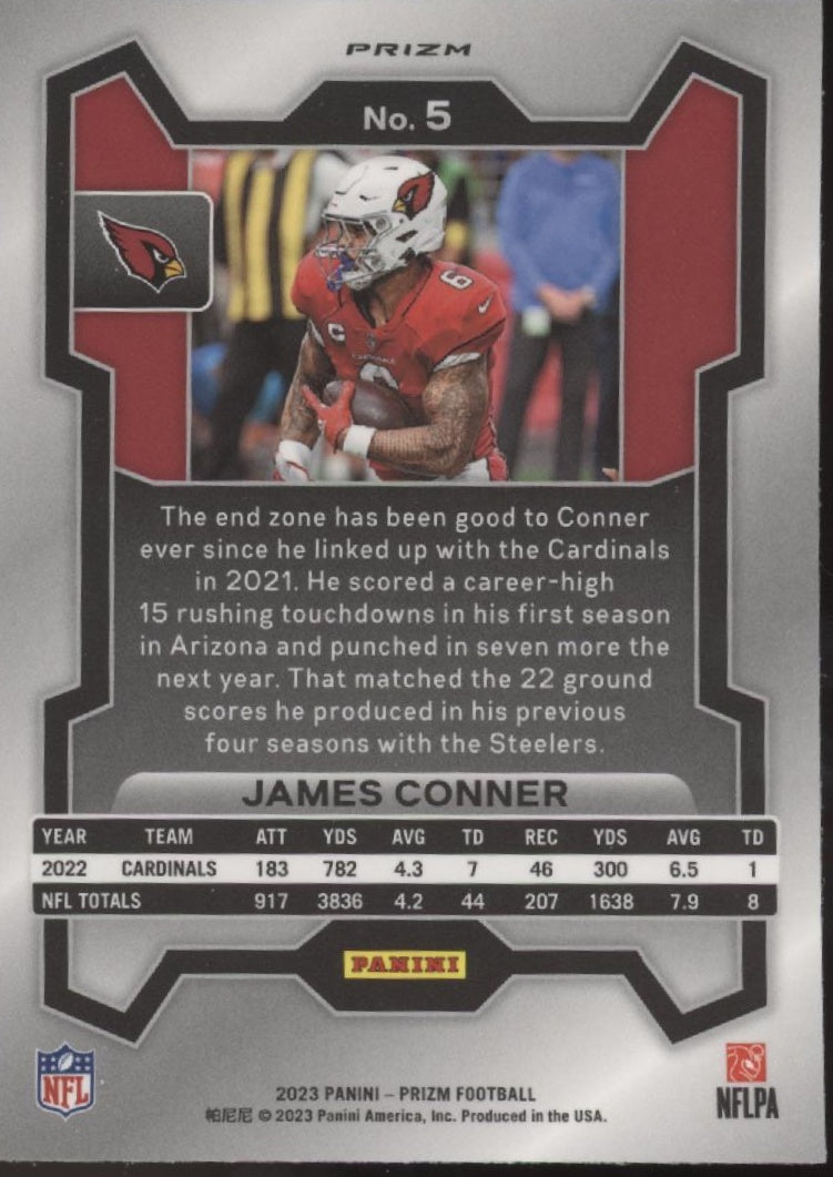 James Conner 2023 Panini Prizm Black & White Checker Prizm #5