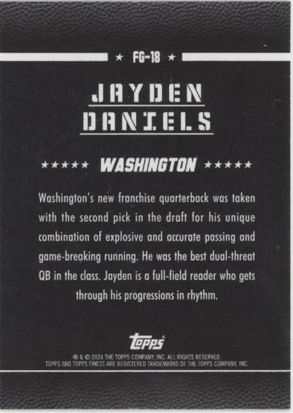 Jayden Daniels 2024 Topps Finest Field Generals RC #FG-18 #2