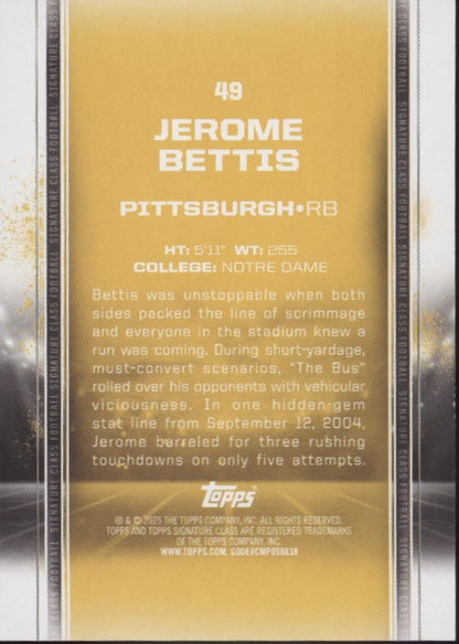 Jerome Bettis 2025 Topps Signature Class 118/250 #49 #2