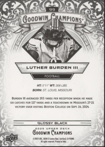 Luther Burden III 2025 Upper Deck Goodwin Champions #99