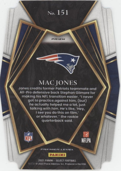 Mac Jones 2021 Panini Select Die-Cut Prizm RC #151