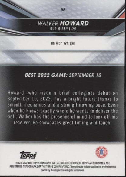 Walker Howard 2022 Bowman University Speckle Refractor #58
