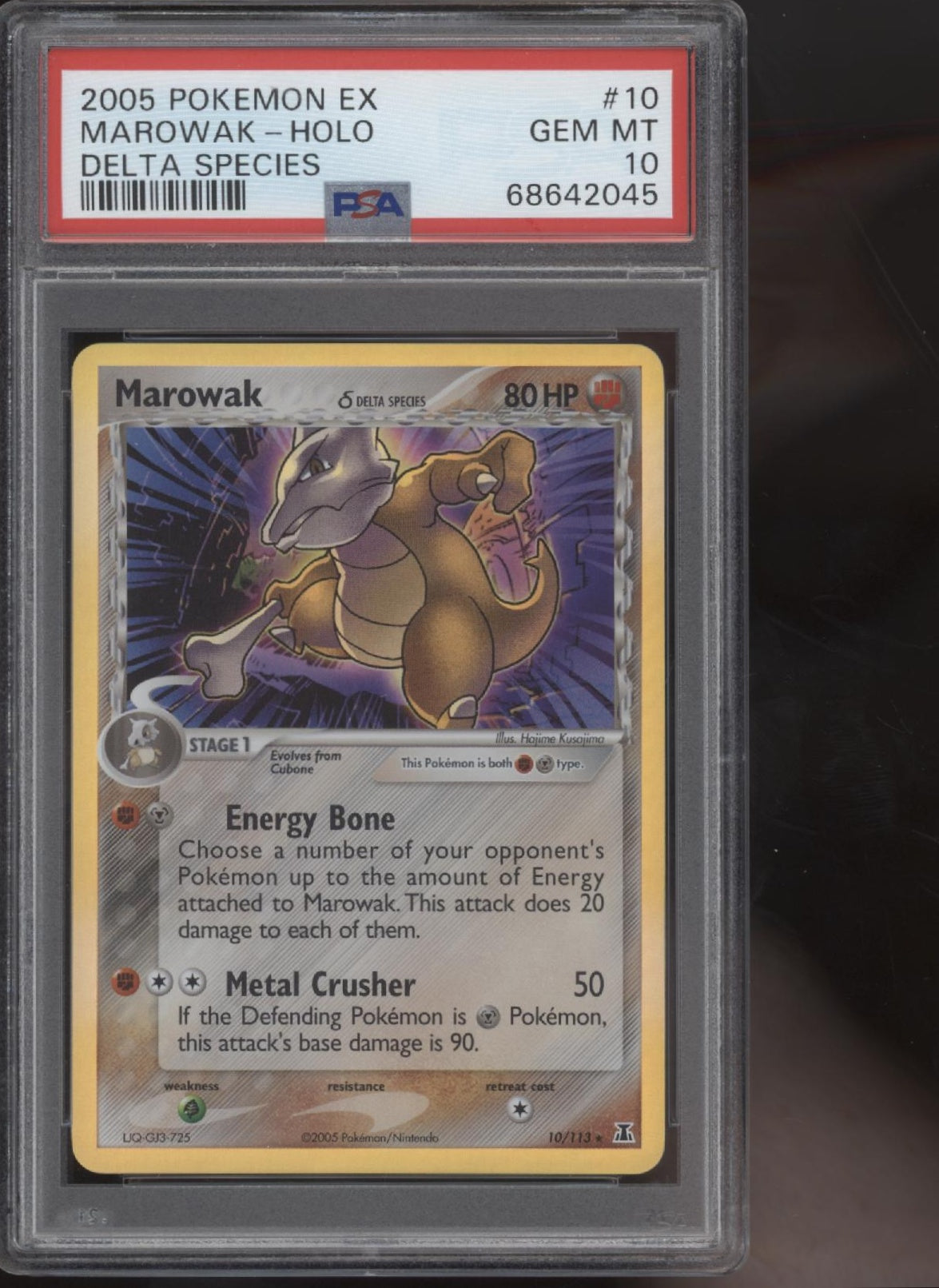 Marowak Pokemon EX Delta Species Holo #10 PSA 10