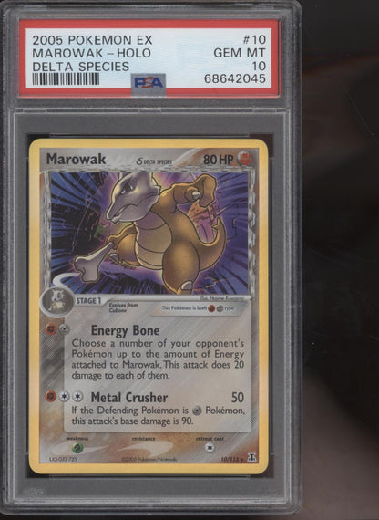 Marowak Pokemon EX Delta Species Holo #10 PSA 10