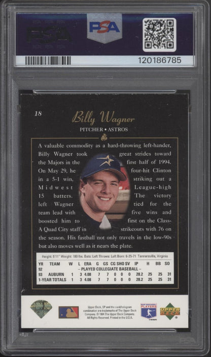 Billy Wagner 1994 Upper Deck SP Premier Prospects Foil #18 PSA 6