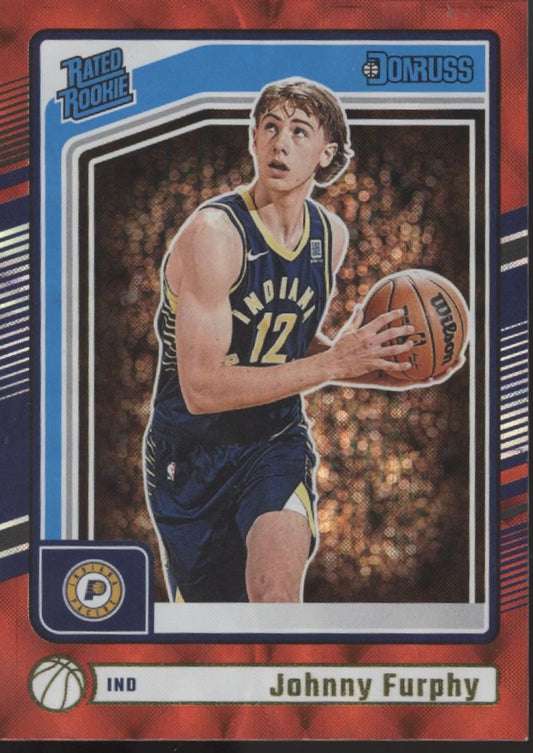 Johnny Furphy 2024-25 Panini Donruss Rated Rookie Red Wedges RC #242