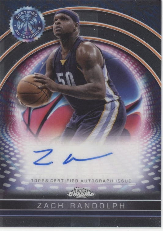 Zach Randolph 2024-25 Topps Chrome Certified Auto #TACI-ZR
