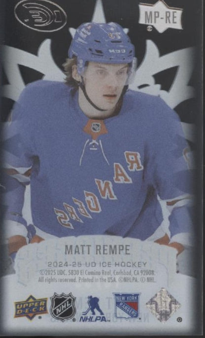 Matt Rempe 2024-25 Upper Deck Ice Premieres Mini Clear Card 18/99 #MP-RE