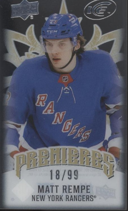 Matt Rempe 2024-25 Upper Deck Ice Premieres Mini Clear Card 18/99 #MP-RE