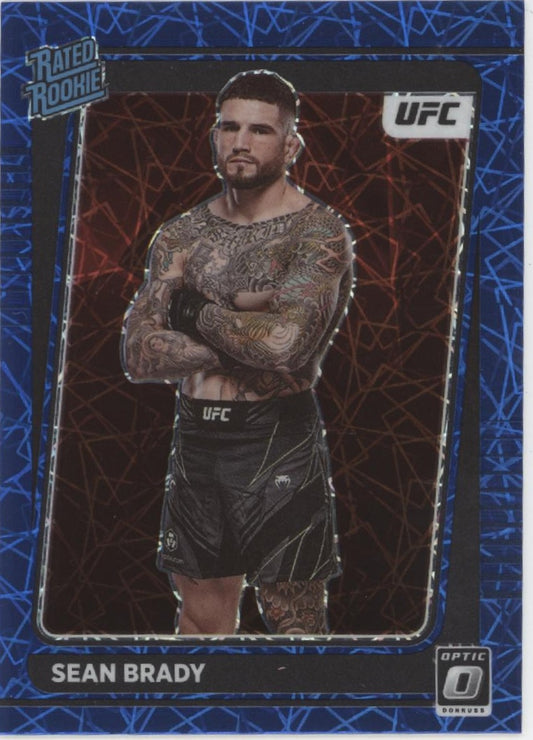 Sean Brady 2022 Panini Donruss Optic Rated Rookie Blue Velocity Prizm RC #118