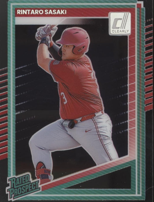 Rinatro Sasaki 2025 Panini Donruss Rated Prospect Clear Card #127