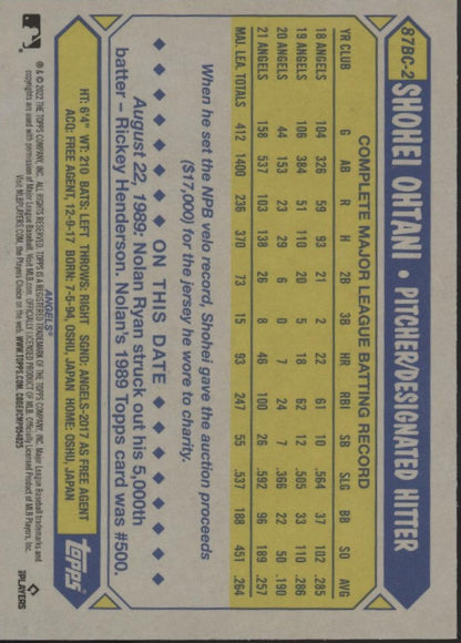 Shohei Ohtani 2022 Topps Chrome 35th Anniversary Refractor #87BC-2 #2