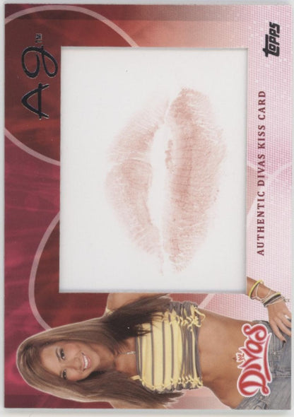 AJ Lee 2012 Topps WWE Kiss Card Relic