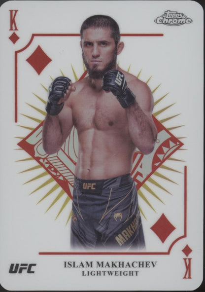 Islam Makhachev 2024 Topps Chrome Kings & Queens King of Diamonds Refractor