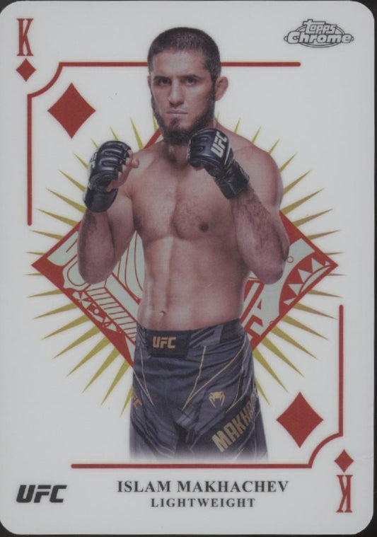 Islam Makhachev 2024 Topps Chrome Kings & Queens King of Diamonds Refractor