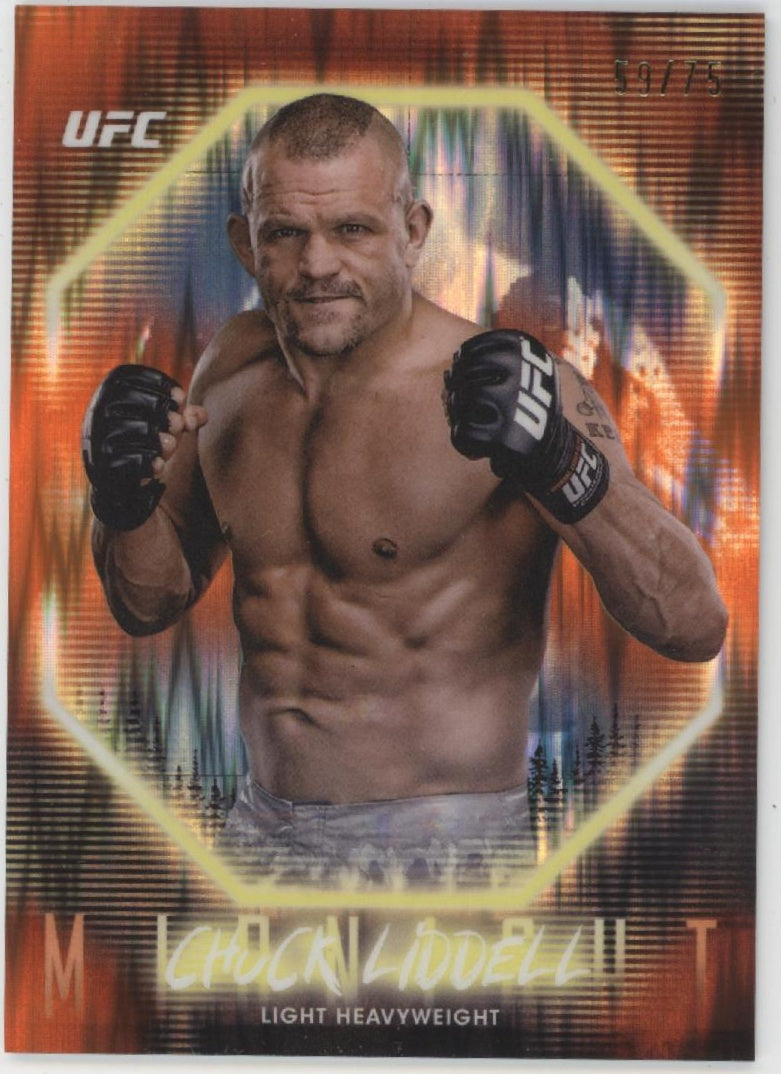 Chuck Liddell 2025 Topps Midnight Dusk Refractor 59/75 #97