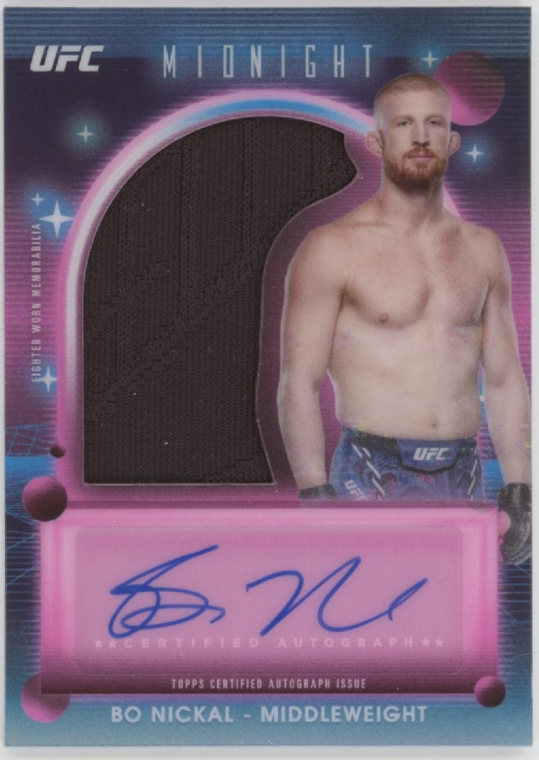 Bo Nickal 2025 Topps Midnight Swatch Auto #VRA-BN