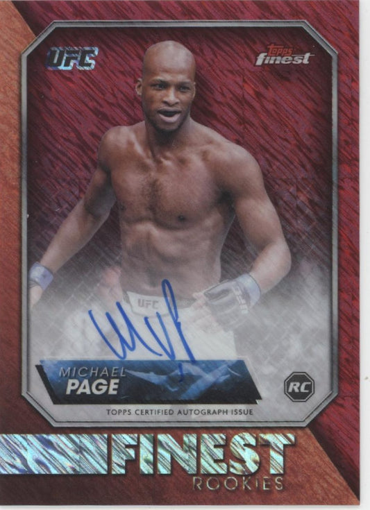 Michael Page 2024 Topps Finest Rookies Red Shimm Refractor RC Auto #RFA-MP