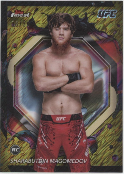 Sharabutdin Magomedov 2024 Topps Finest Gold Shimmer Refractor RC 36/39 #218
