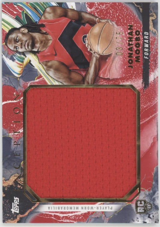 Jonathan Mogbo 2024-25 Topps Inception Jumbo Swatch RC 03/75 #RJR-JM
