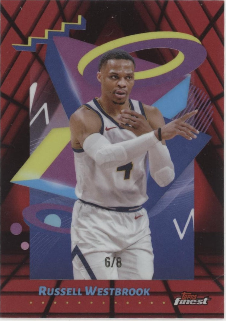 Russell Westbrook 2024-25 Topps Finest Red Refractor 6/8 #234