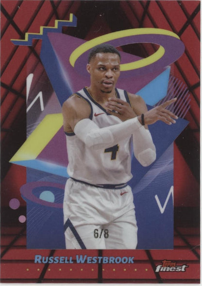 Russell Westbrook 2024-25 Topps Finest Red Refractor 6/8 #234