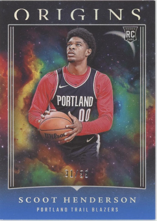 Scoot Henderson 2023-24 Panini Origins Blue RC 31/99 #17