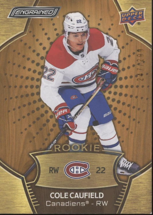 Cole Caufield 2023-24 Panini Engrained Oak RC #191