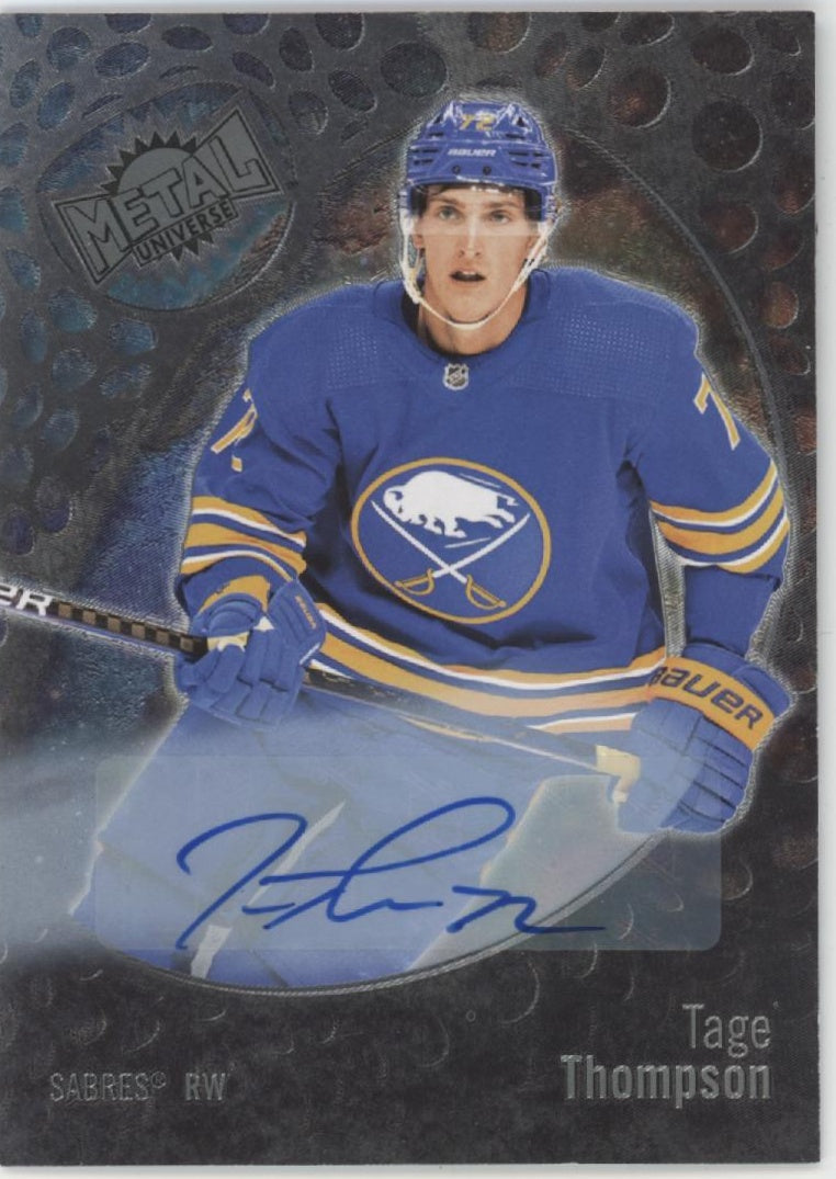 Tage Thompson 2022-23 Skybox Metal Universe Auto #45