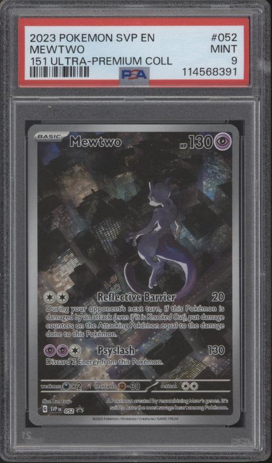 Mewtwo Pokemon 151 Ultra Premium Collection #052 PSA 9