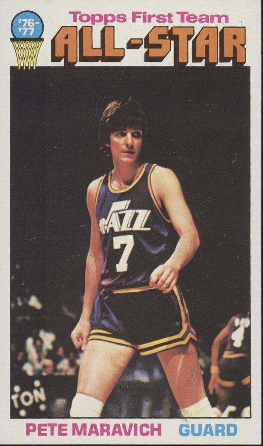 Pete Maravich 1976-77 Topps First Team All Star #130 New Orleans Jazz EX