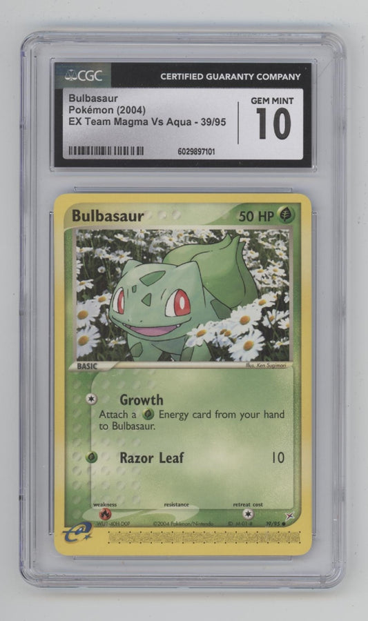 Bulbasaur Pokemon EX Team Magma vs Aqua #39 CGC 10