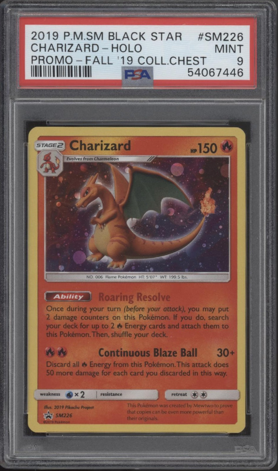 Charizard Pokemon Fall '19 Collectors Chest Tin Black Star Promo #SM226 PSA 9 #1