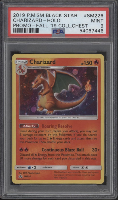 Charizard Pokemon Fall '19 Collectors Chest Tin Black Star Promo #SM226 PSA 9 #1