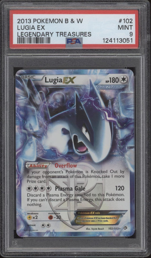 Lugia EX Pokemon Legendary Treasures #102 PSA 9