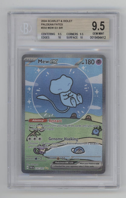 Mew ex Pokemon Paldean Fates  Beckett 9.5