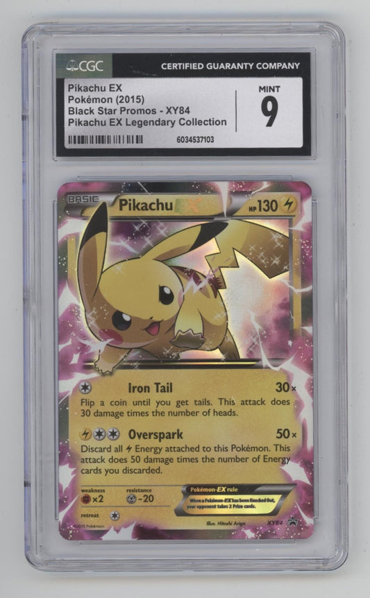 Pikachu ex Pokemon Legendary Collection Black Star Promo #XY84 CGC 9 #1